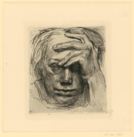 Selbstbildnis mit der Hand an der Stirn (5. Zustand)