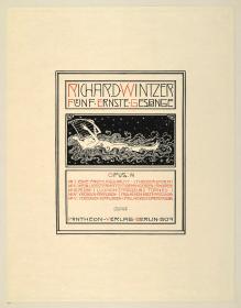 Titelblatt zu Richard Wintzer Fünf ernste Gesänge Opus 14