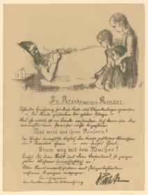 Die Kranke und ihre Kinder (Blatt 1 von "Drei Flugblätter gegen den Wucher", 3. Zustand)