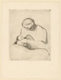 Mutter mit Kind auf dem Schoß (Verworfene 2. Fassung, 1. Zustand)