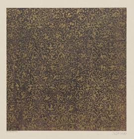 Bronzefirnispapier (kleines, rund geschwungenes Rankenornament)