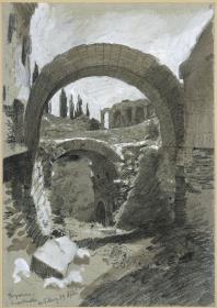 Pergamon Amphitheater - Ruinen des Amphitheaters mit Wölbungen