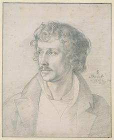 Friedrich Olivier im Alter von 25 Jahren, Brustbild, nach links blickend