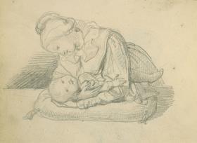 Die Frau des Künstlers, Wilhelmine mit Sohn Oskar