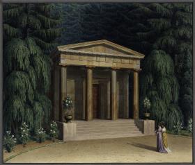 Ansicht des Mausoleums im Schlosspark Charlottenburg