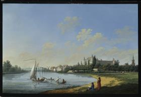 Das Schloss zu Schwedt an der Oder, von der Wasserseite