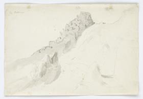 Ortschaft am Berghang. Cervara