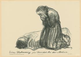 Eine Mahnung zur Vorsicht bei der Arbeit (Plakat R. A. V. Nr. 19)
