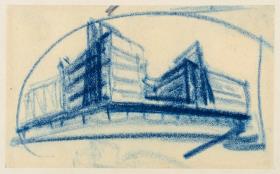 Berlin, Columbushaus, Friedrich-Ebert-Straße, Perspektivansicht