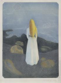 Junge Frau am Strand (Die Einsame)