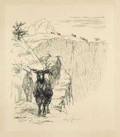 Bergziegen (Motiv aus: Der Bildermann)