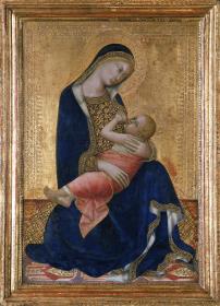 Maria, das Kind stillend