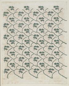 Modeldruckpapier mit Silberdruck (florales Flächenmuster)