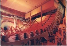 Mannesmann, Detail der Stranggussanlage im Hüttenwerk