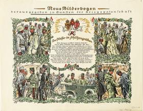 Neue Bilderbogen herausgegeben zu Gunsten der Kriegspatenschaft. Der Kaiser im Schützengraben.