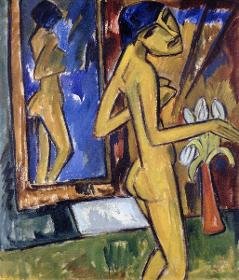 Mädchen vor dem Spiegel