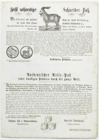 Höchst nothwendiger Schneider-Paß. Authentischer Reise-Paß eines durstigen Bruders durch die ganze Welt.