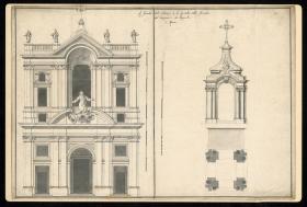 Fassade und Glockenturm von Santissime Stimmate di San Francesco in Rom