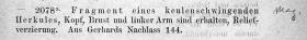 Fragment eines keulenschwingenden Hercules (Reliefverzierung)