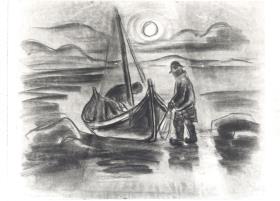 See-Samen mit Boot