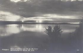 Pitkäjärvi. Keskiyönaurinko