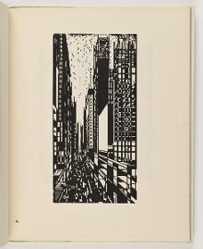 Straße, Blatt 10 in: Amerika im Holzschnitt - Vom Rhythmus der Neuen Welt