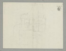 Kloster Chorin. Lageplan des Amtes Chorin mit dem Kloster