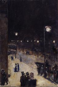Berliner Straße bei Nacht