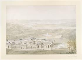 Stuttgart, Schloss Rosenstein. Wettbewerb, Vogelperspektive