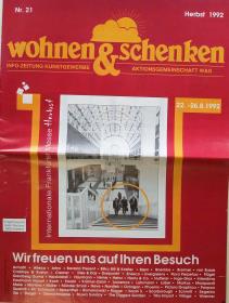 wohnen & schenken – Info-Zeitung Kunstgewerbe Aktionsgemeinschaft Nr.21 Internationale Frankfurter Messe Herbst 92 Handelskontor Haymann GmbH