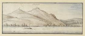 Drachenfels, vom Rhein aus gesehen