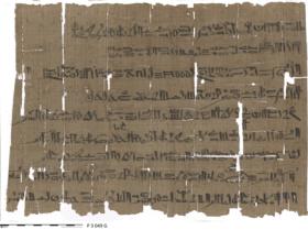 Hieratischer Papyrus mit verschiedenen Götterhymnen