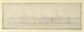 Ansicht von Wesel vom Rhein aus
