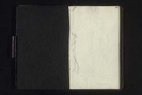 Zeichnungrest von der herausgetrennten Seite und deren Fragment
