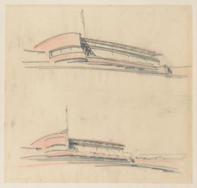 Bexhill-on-Sea/Sussex, De-La-Warr-Pavillon, Skizzen