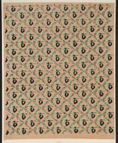 Modeldruckpapier (florales Gittermuster)