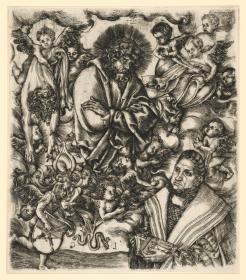 Friedrich der Weise von Sachsen in Anbetung des Heiligen Bartholomäus