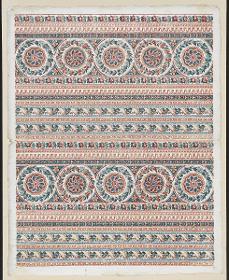 Modeldruckpapier (ornamentale Streifenbänder)