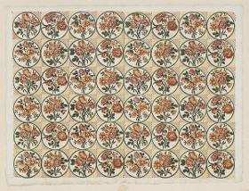 Modeldruckpapier (florales Fliesenmuster)