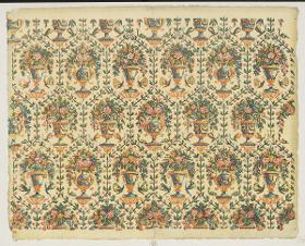 Modeldruckpapier (Netzmuster mit Blumengebinden)