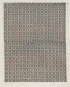Modeldruckpapier (Fliesenmuster mit kleinen Blüten)