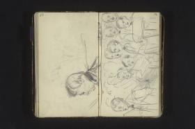 Singender Knabe, singender Knabenchor, Fragment einer herausgetrennten Seite