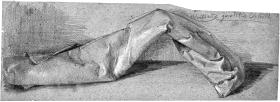 Geknickte Rolle eines Ölbildes