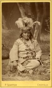 Chippewa-Indianer in Krefeld, 1881