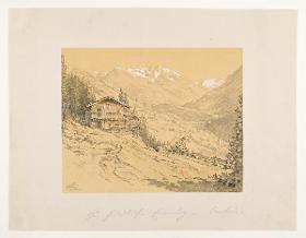 Gastein, Landschaft am Hang mit Haus