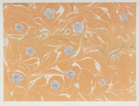 Marmorpapier (mit kleinen Blüten)