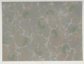 Marmorpapier (mit blattähnlichen Motiven)
