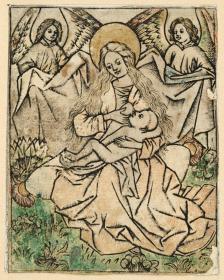 Maria Lactans (beschützt von Engeln)