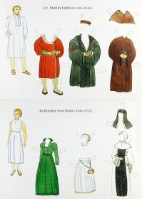 Katharina von Bora (1499 - 1552). Dr. Martin Luther (1483 - 1546).