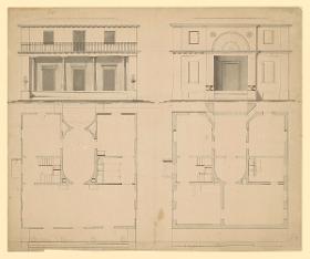 Fassade eines freistehenden, zweigeschossigen Wohnhauses